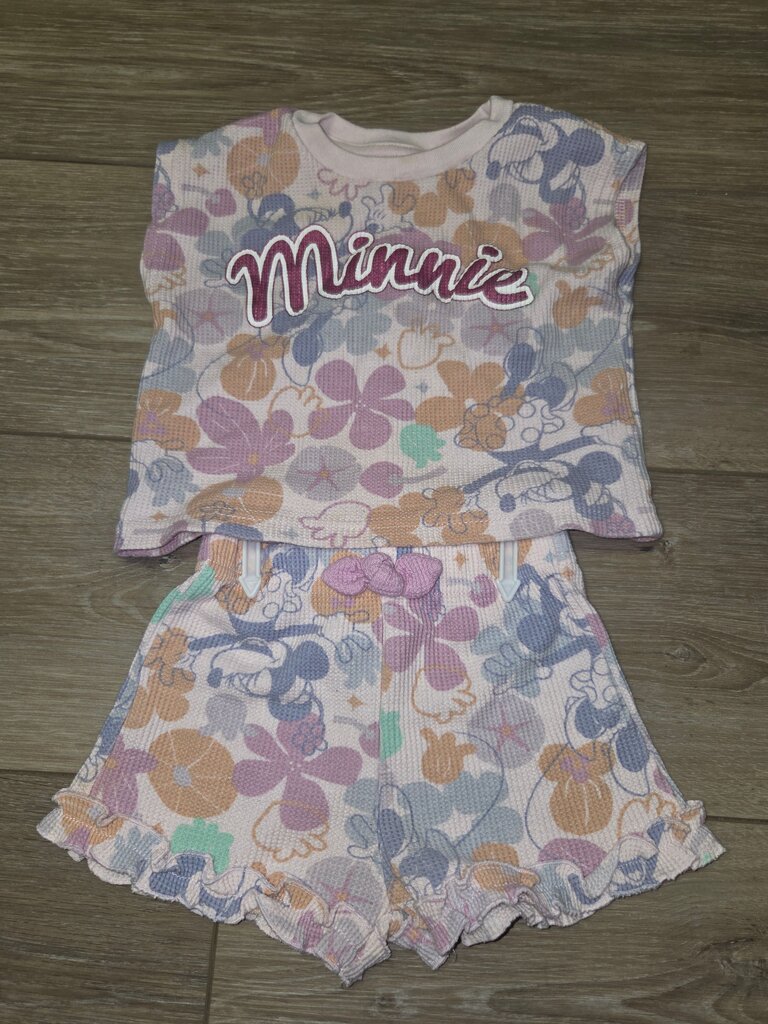 Minnie Mouse Floral Print Top and Shorts Set