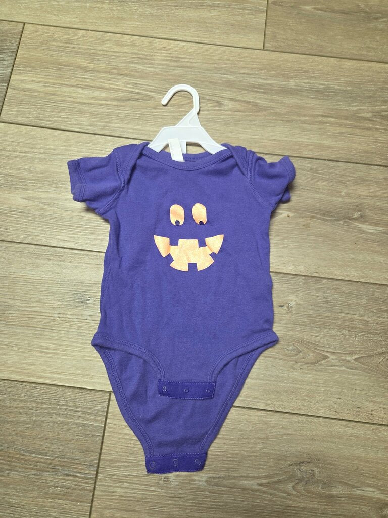 Purple Baby Onesie with Smiling Face