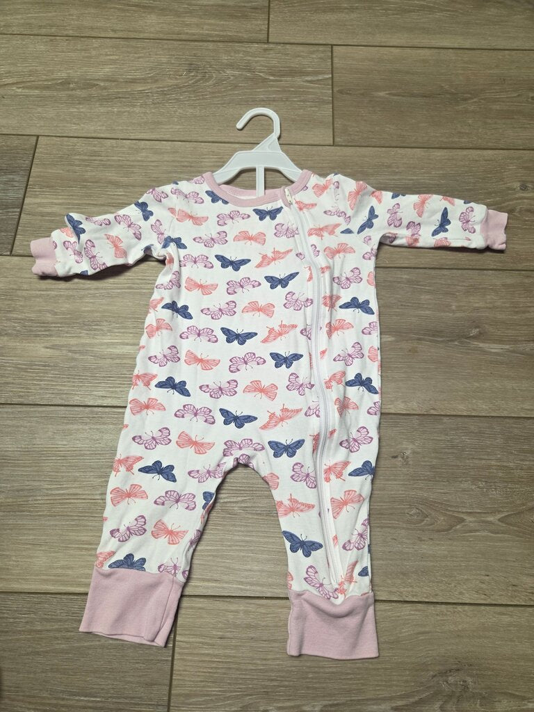Butterfly Print Baby Pajamas