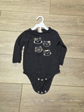 Cute Black Cat Graphic Bodysuit