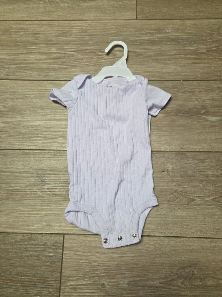 Lilac Ribbed Baby Bodysuit