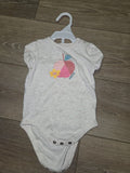 Happy Fruit Print Baby Onesie