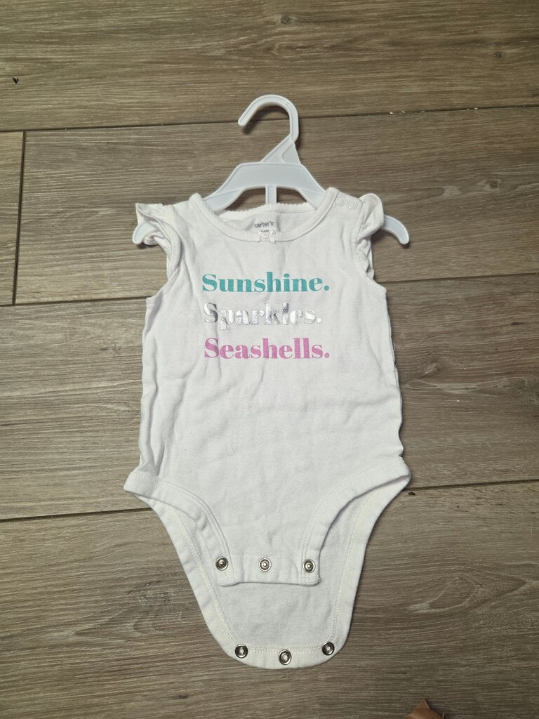 Carter's Baby Girl Bodysuit with Sunshine Sparkles Seashells Print