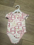 Bebe Infant Bodysuit with Letter Print in Pink