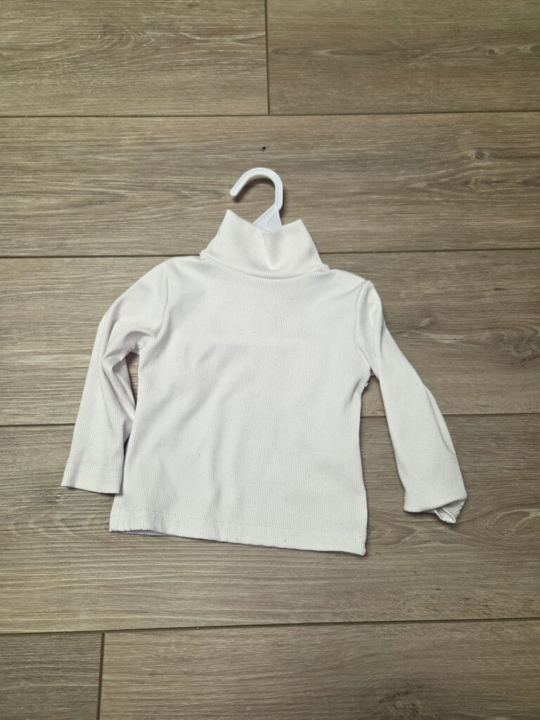 White Long Sleeve Turtleneck for Babies