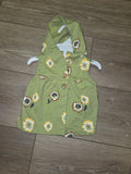 Floral Design Hooded Romper for Baby Girls