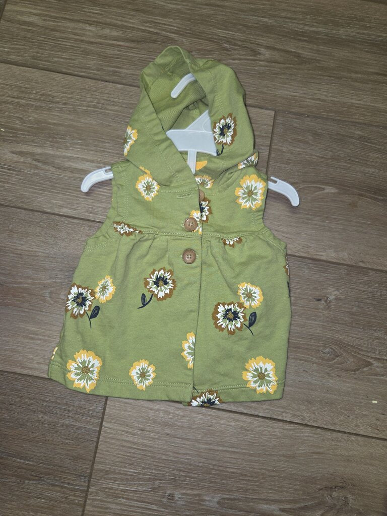 Floral Design Hooded Romper for Baby Girls