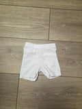 White Cotton Baby Shorts