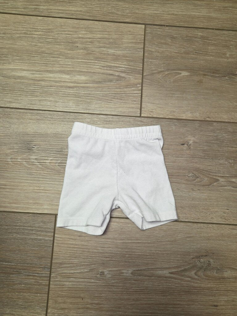 White Cotton Baby Shorts