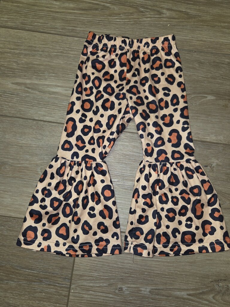 Girls Leopard Print Flare Leggings