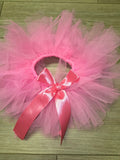 Pink Tulle Skirt with Satin Bow
