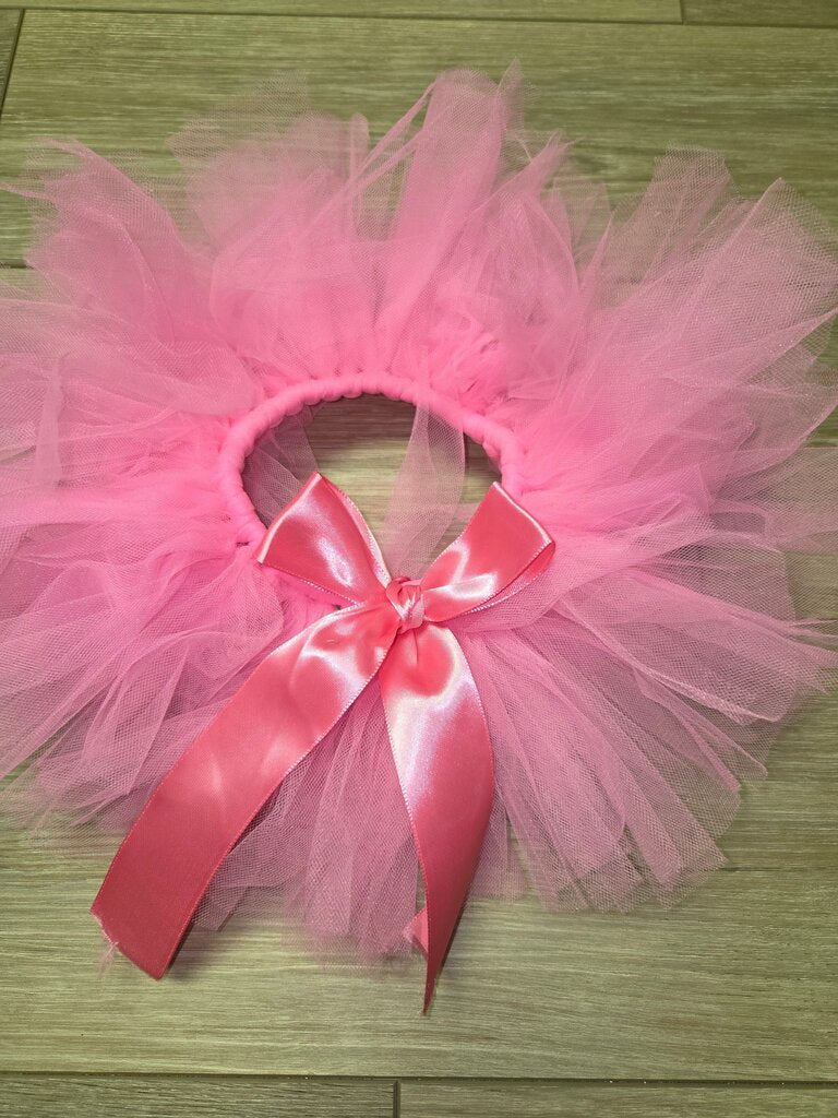Pink Tulle Skirt with Satin Bow