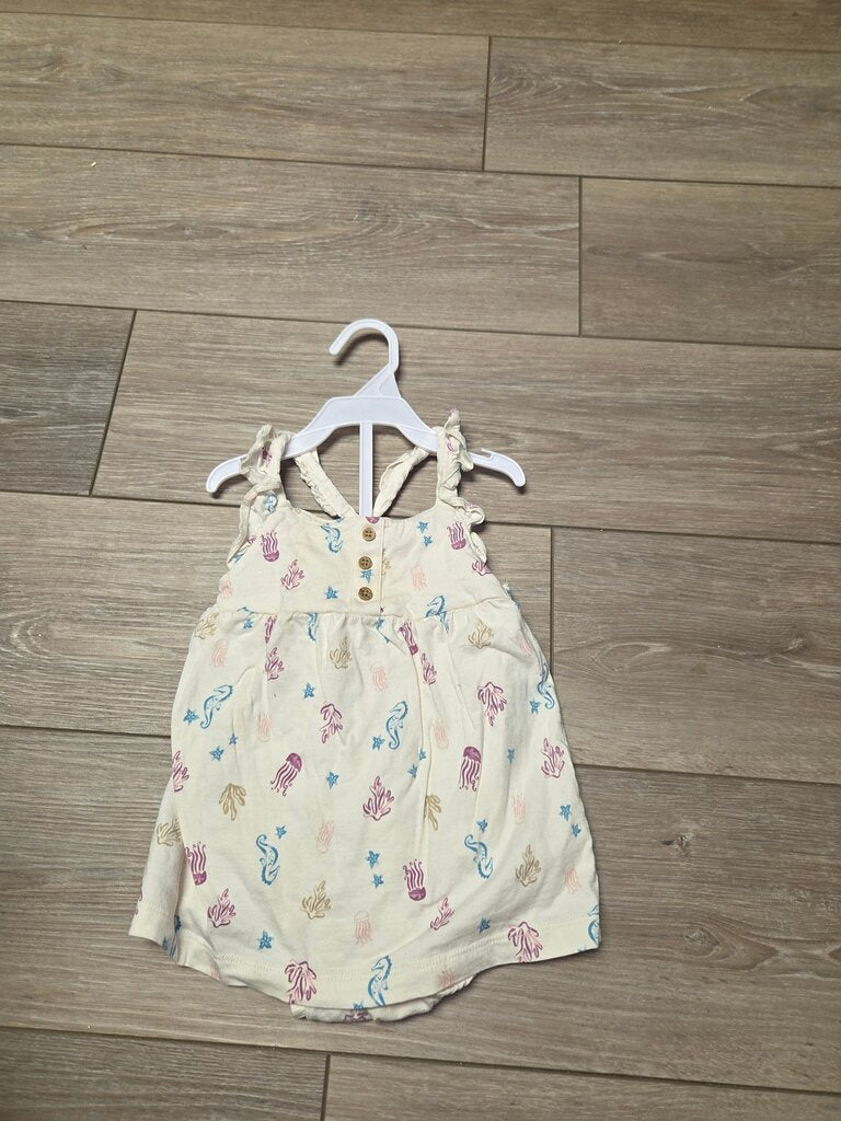 Girls' Summer Dress with Ocean Theme