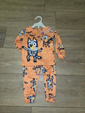 Orange Halloween Pajama Set with Bluey Design