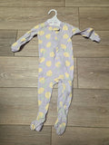 Purple Lemon Print Baby Bodysuit