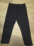 Sparkly Black Fleece Leggings for Girls