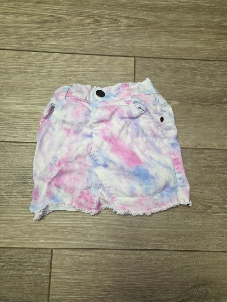 Tie-Dye Denim Shorts