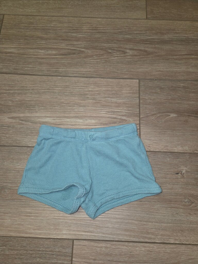 Blue Waffle Knit Shorts