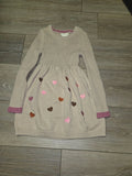 Girls' Heart Pattern Sweater Dress