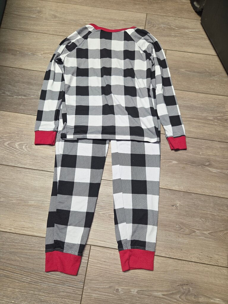 Black and White Checked Pajama Set