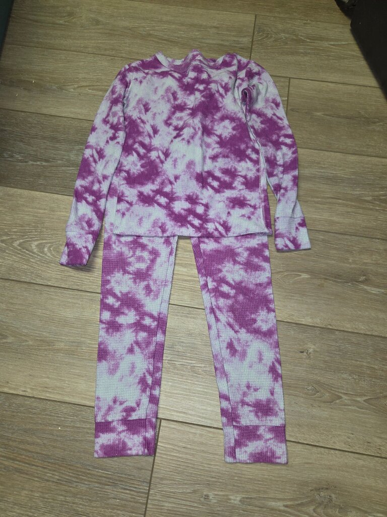 Purple Tie-Dye Pajama Set