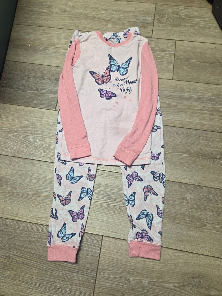 Butterfly Print Girls Pajama Set