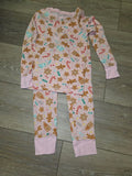 Pink Gingerbread Holiday Pajama Set