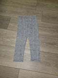 Girls' Black and White Checkered Leggings