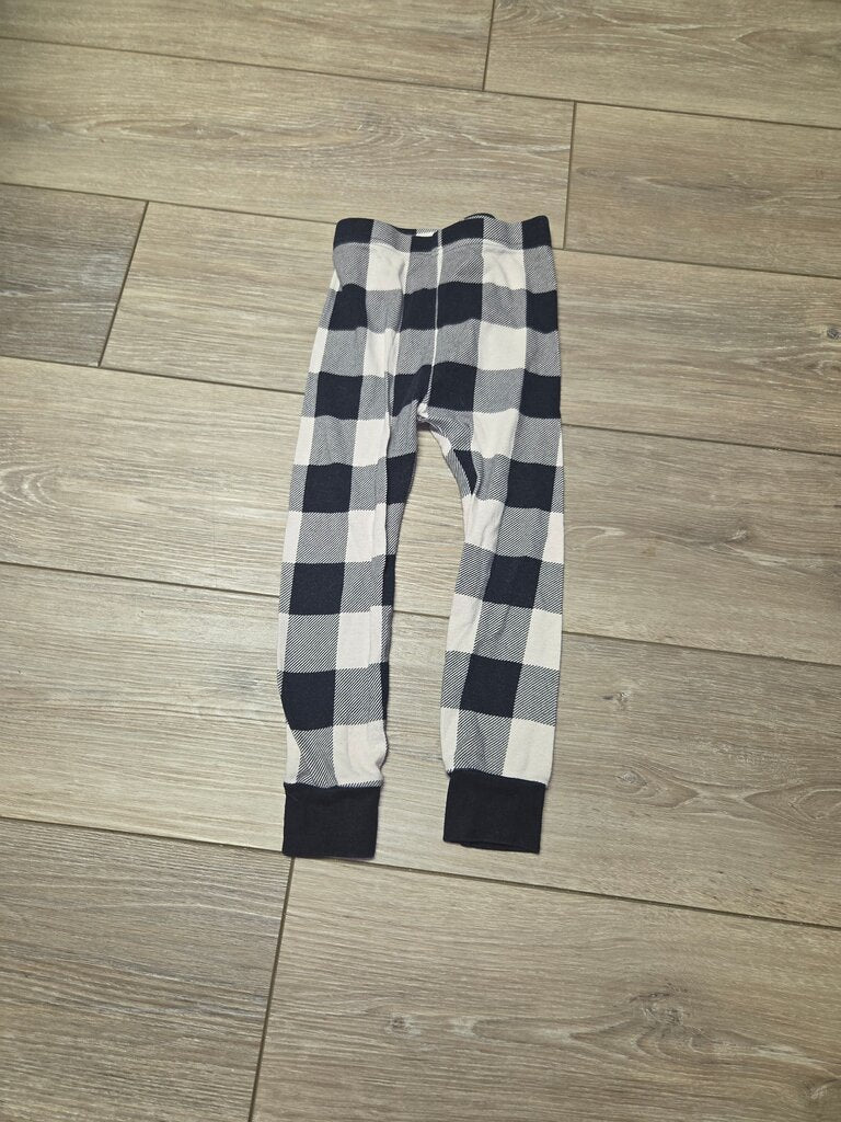 Navy and Beige Plaid Leggings