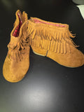 Fringe Suede Ankle Boots