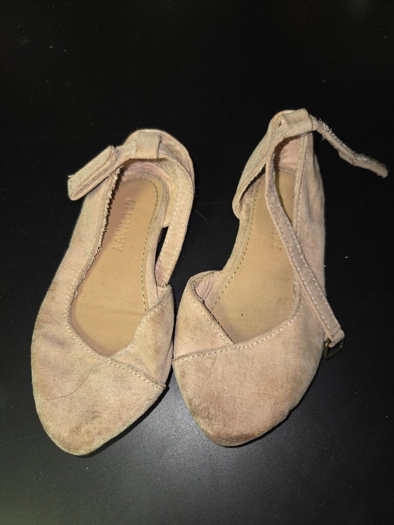 Girls' Pink Suede Ballet Flats