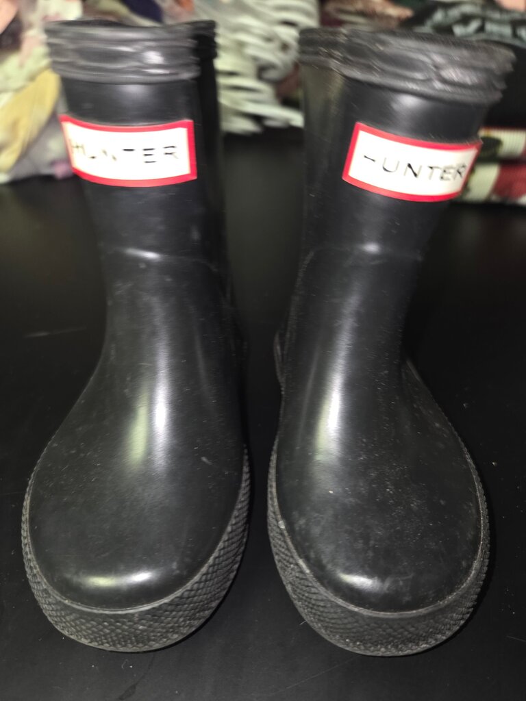 Hunter Black Rubber Rain Boots