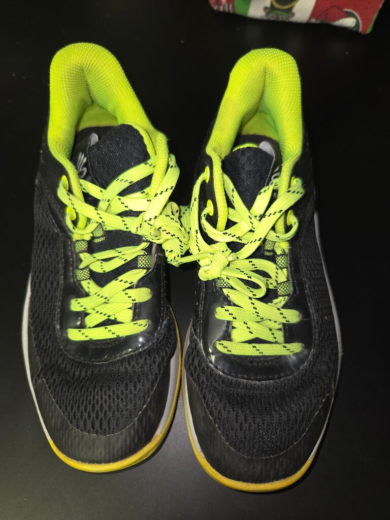 Black and Neon Yellow Athletic Shoes