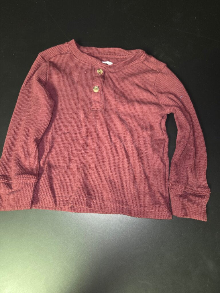 Boys Long Sleeve Waffle Henley Shirt