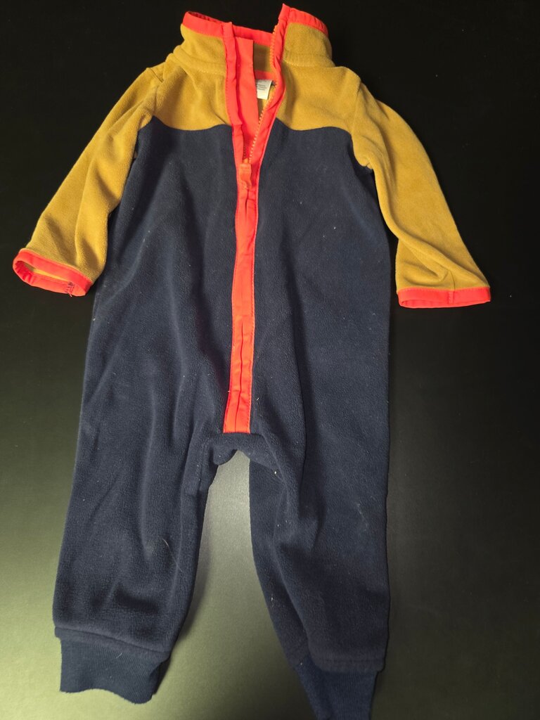 Boys Fleece Zip-Up Romper