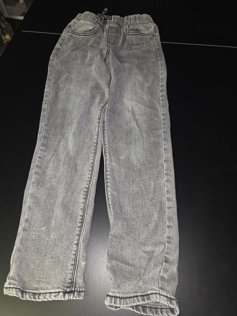Gray Elastic Waist Jeans