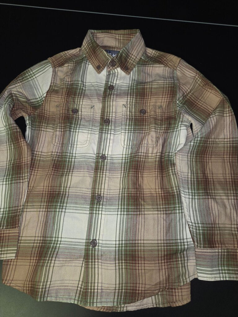 Boy's Plaid Button-Up Shirt