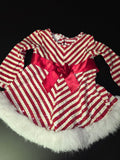 Red and White Striped Holiday Dress