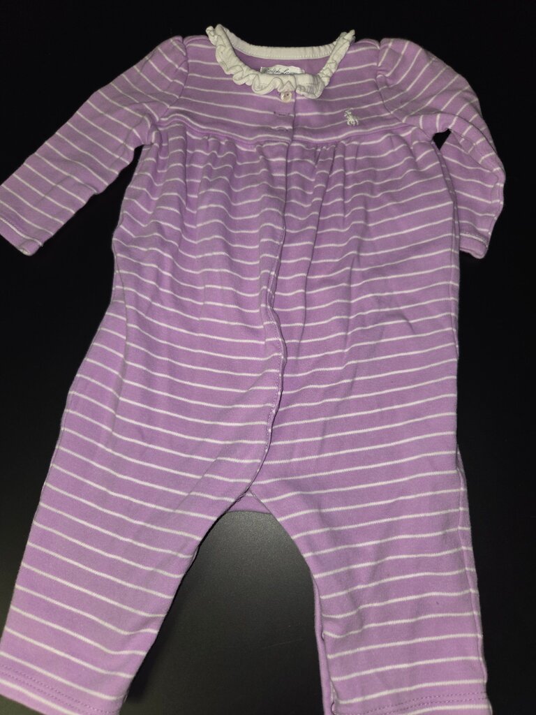 Purple Striped Baby Sleep Suit