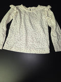 Girls Cream Polka Dot Long Sleeve Shirt
