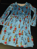 Grinch Themed Long Sleeve Dress