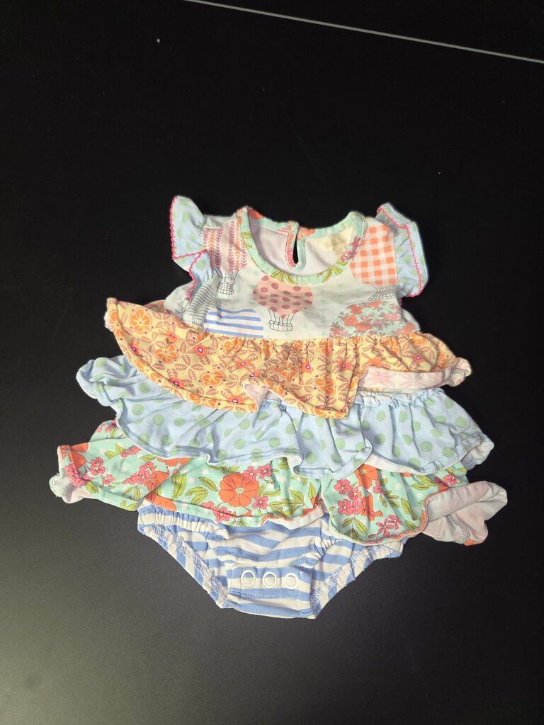 Colorful Ruffled Baby Girl's Dress