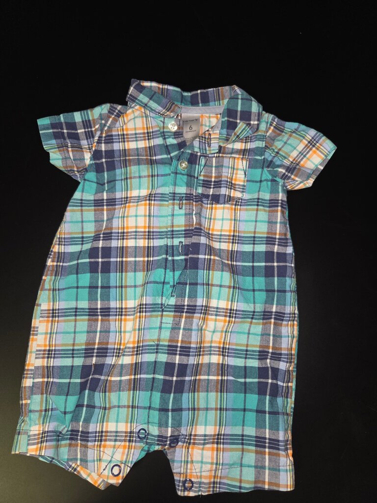 Carter's Toddler Plaid Short Sleeve Romper
