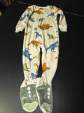Dinosaur Print Footed Pajamas