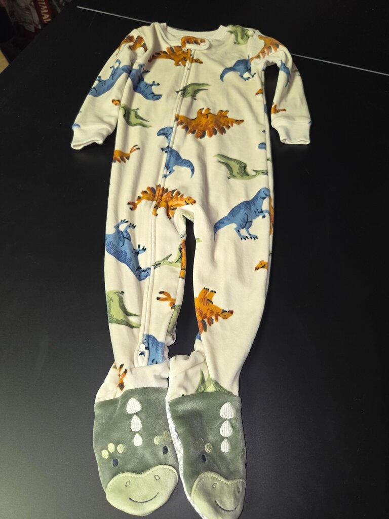 Dinosaur Print Footed Pajamas