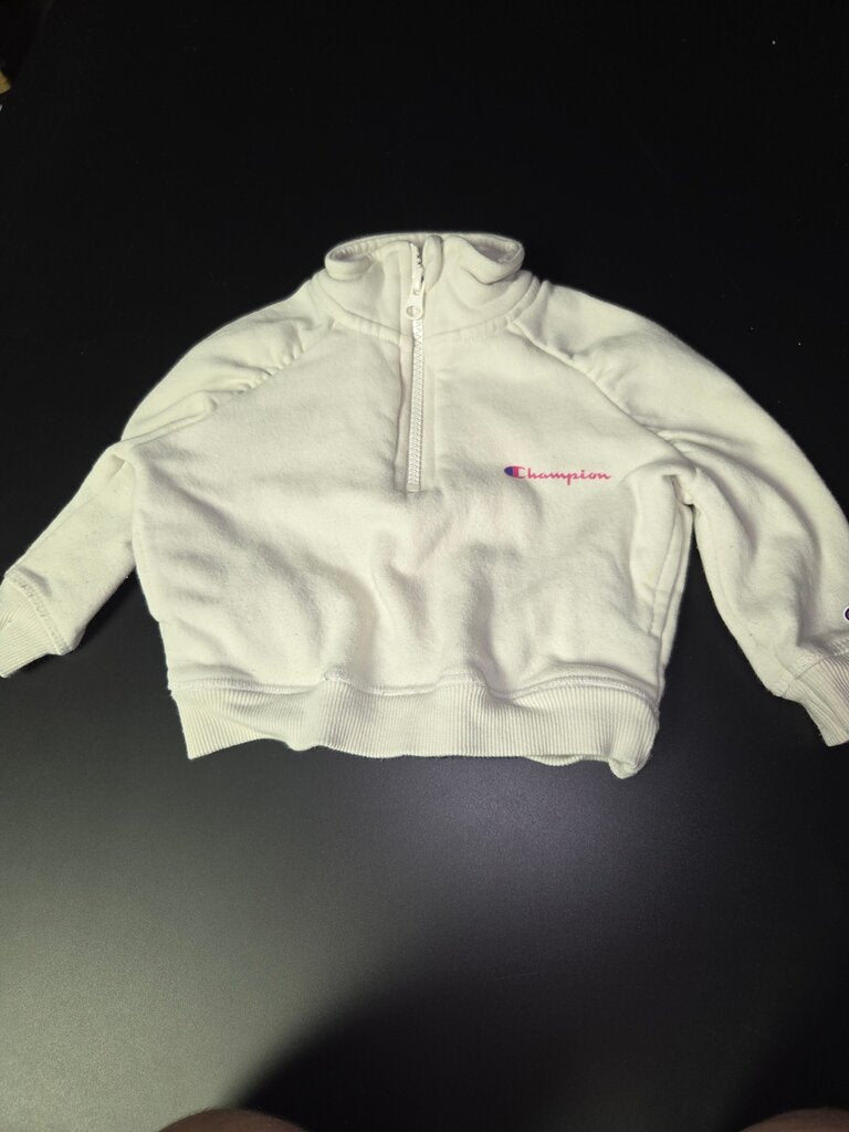 Champion White Half-Zip Sweatshirt