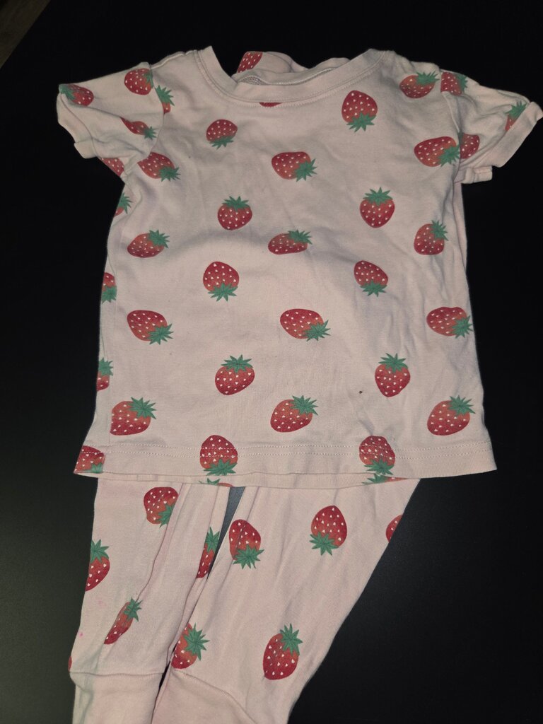 Strawberry Print PJ Set