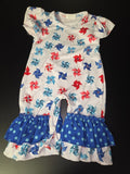 Girls' Colorful Pinwheel Print Romper