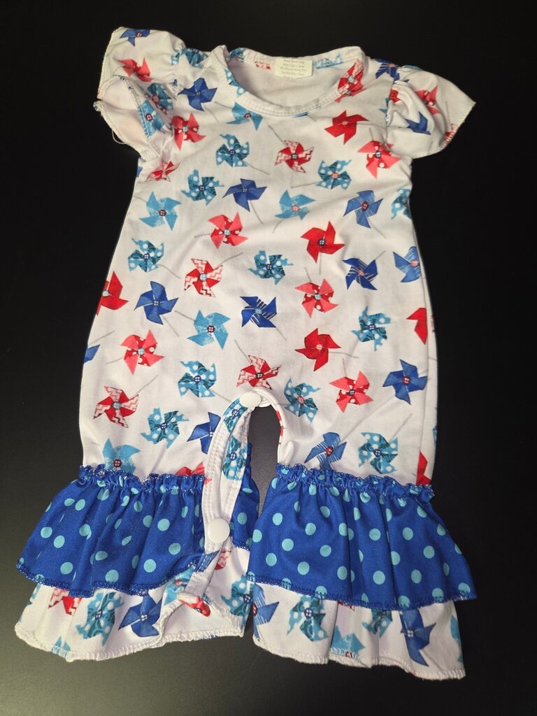 Girls' Colorful Pinwheel Print Romper