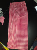 Pink Checked Pajama Pants